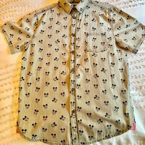 Mickey Mouse Button Down Untuck Shirt